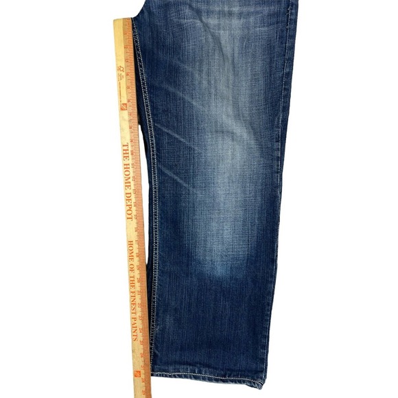 BKE Seth Denim Straight Leg Blue Distressed Jeans Men‎ Size 38L - Picture 6 of 6